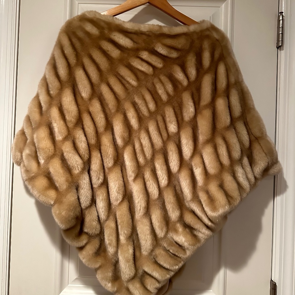 Fabulous Furs Faux Fur Poncho